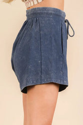 VERY J Mineral Washed Comfy Baggy Shorts OutfitFlow